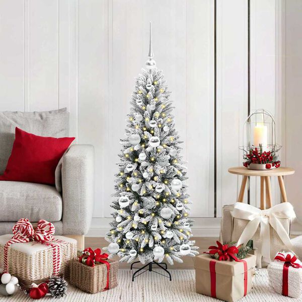 vidaXL Artificial Christmas Tree with 150 LEDs White 53 x 53 x 120 cm