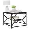 vidaXL Coffee Table Black oak 51 x 50 x 40 cm