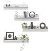 vidaXL Wall Shelf 4 pcs White 80x11.5x18 cm Engineered Wood