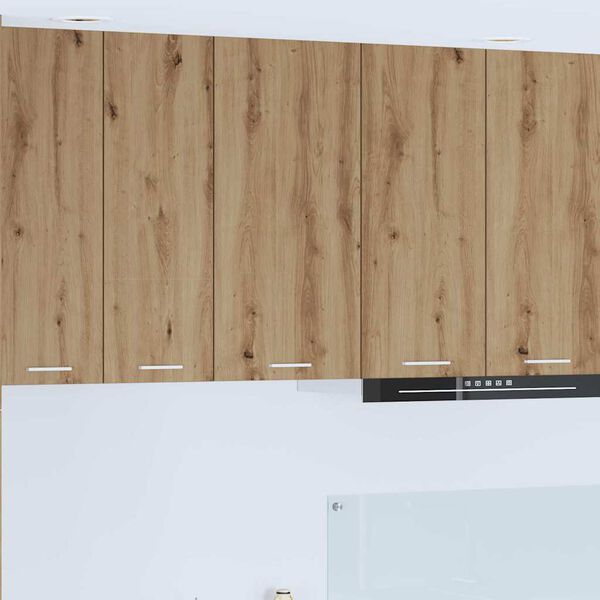 vidaXL Hanging Cabinet with Door Artisan Oak and White 40 x 31 x 80 cm