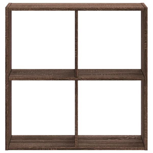 vidaXL Bookcase Brown Oak 68.5x32x68.5 cm Engineered Wood