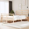 vidaXL Bed Frame without Mattress Solid Wood Pine 135x190 cm Double Double