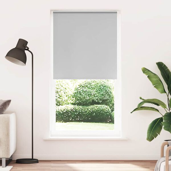 vidaXL Roller Blind Blackout Light Grey 95x230 cm Fabric Width 90.7 cm Polyester