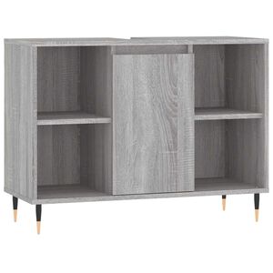 vidaXL Bathroom Cabinet Grey Sonoma 80x33x60 cm Engineered Wood