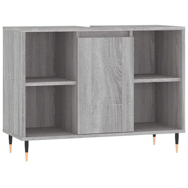 vidaXL Bathroom Cabinet Grey Sonoma 80x33x60 cm Engineered Wood