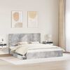 vidaXL Storage Bed Concrete Grey 200 x 200 cm Engineered Wood