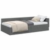 vidaXL Corner Bed Frame with Headboard Dark Grey 90 cm x 200 cm Velvet