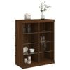 vidaXL Sideboard with LED Lights Brown Oak 81x37x100 cm