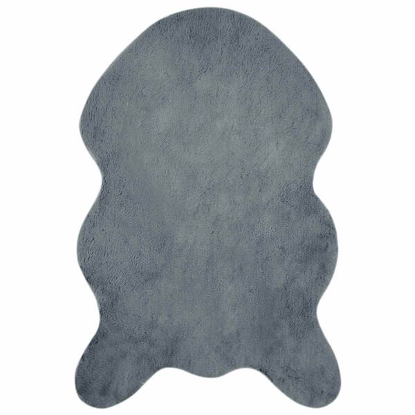 vidaXL Faux Rabbit Fur Rug Olite Anthracite 50 x 80 cm Polyester