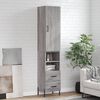 vidaXL Highboard Grey Sonoma 34,5x34x180 cm Engineered Wood