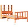 vidaXL Bookcase Bed without Mattress Wax Brown 75x190 cm Small Single Solid Wood