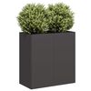 vidaXL Planter Black 80x40x80 cm Cold-rolled Steel