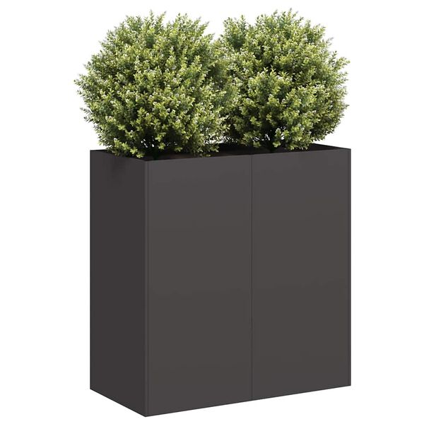 vidaXL Planter Black 80x40x80 cm Cold-rolled Steel