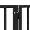 vidaXL Dog Gate with Door Foldable 4 Panels Black 320 cm Poplar Wood