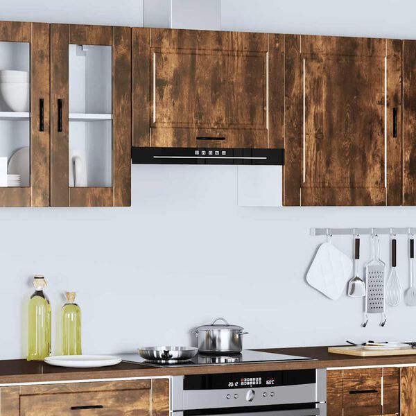 vidaXL Kitchen Wall Cabinet Porto Smoked Oak Engineered Wood