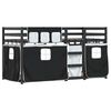 vidaXL Bunk Bed without Mattress White&Black 90x190 cm Single Solid Wood Pine