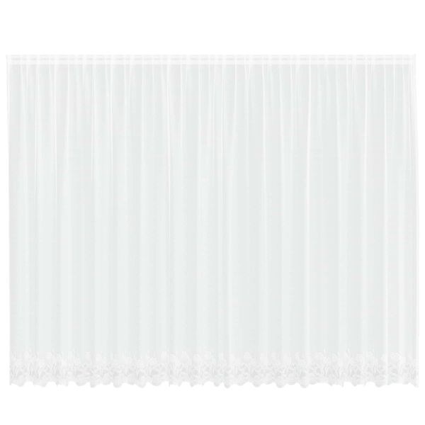 vidaXL Lace Curtain with Curtains Floral White 220 x 500 cm Polyester