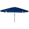 vidaXL Garden Parasol 394 x 394 x 248 cm Polyester and Steel Azurblau