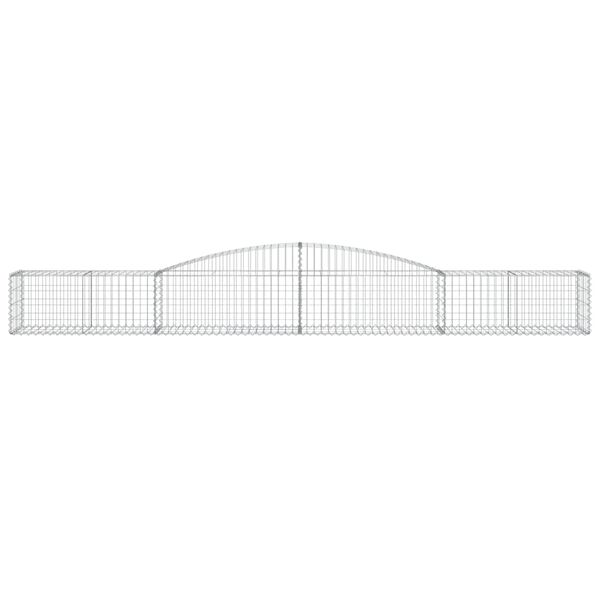 vidaXL Arched Gabion Baskets 25 pcs 400x50x40/60 cm Galvanised Iron