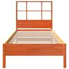 vidaXL Bookcase Bed without Mattress Wax Brown 100x200 cm Solid Wood Pine
