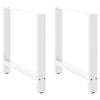 vidaXL Dining Table Legs White 2 pcs 80x(72-73) cm Steel