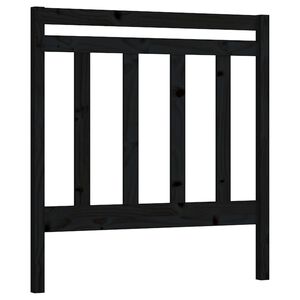 vidaXL Bed Headboard Black 81x4x100 cm Solid Wood Pine
