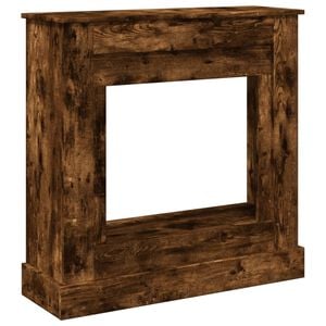 vidaXL Fireplace Surround Smoked Oak 90x30x90 cm Engineered Wood