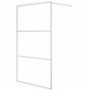 vidaXL Walk-in Shower Wall Silver 115x195 cm Clear ESG Glass