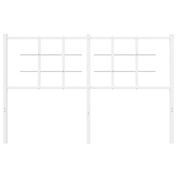 vidaXL Metal Replace Headboard White 135 cm