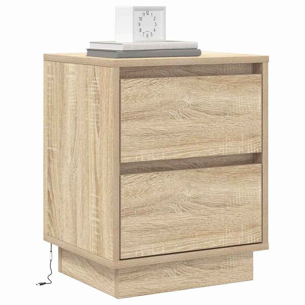vidaXL Bedside Cabinet Sonoma Oak 39 x 34.5 x 50 cm Engineered wood