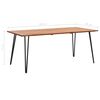vidaXL Garden Table with Hairpin Legs 160x80x75 cm Solid Acacia Wood