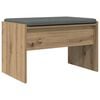 vidaXL Hall Bench with Cushion Artisan Oak 63 x 38 x 40 cm