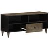 vidaXL TV Cabinet Black 100x33x46 cm Solid Wood Mango