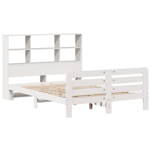 vidaXL Bed Frame without Mattress White 140x190 cm Solid Wood Pine