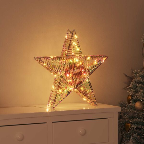 vidaXL 3D Star with 50 LEDs Warm white 55 x 52.5 x 9 cm PET