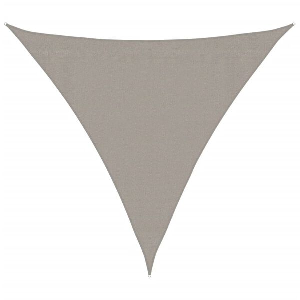 vidaXL Sunshade Sail 160 g/m&sup2; Triangular Light Grey 3.6x3.6x3.6 m HDPE