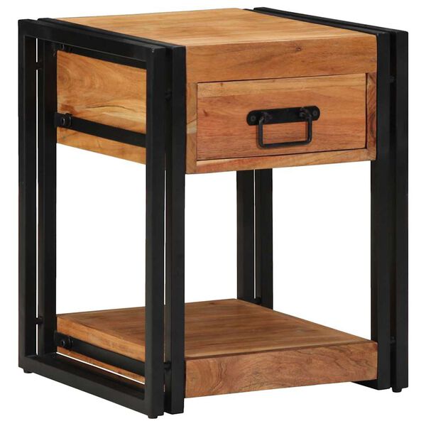 vidaXL Bedside Cabinet Brown 40 x 40 x 50 cm Solid acacia wood