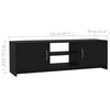 vidaXL TV Cabinet Black 120x30x37.5 cm Engineered Wood