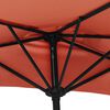 vidaXL Balcony Parasol with Aluminium Pole Terracotta 300x155x223 cm Half