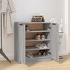vidaXL Shoe Cabinet Grey Sonoma 59x35x70 cm Engineered Wood