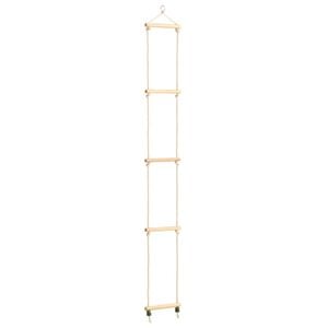 vidaXL Kid's Rope Ladder Solid Wood and PE 30x168 cm