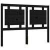 vidaXL Bed Frame without Mattress Black Double Solid Wood Pine