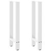 vidaXL Console Table Legs White 2 pcs 38x(72-73) cm Steel
