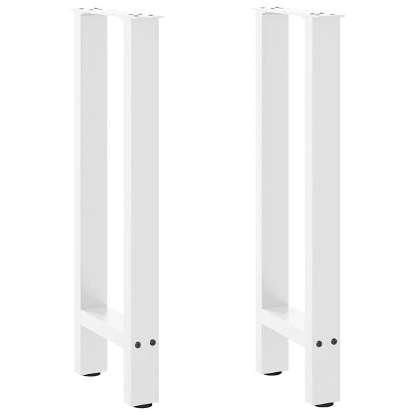 vidaXL Console Table Legs White 2 pcs 38x(72-73) cm Steel