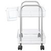 vidaXL Storage Trolley 2-Tier Transparent 37x28x43.5 cm Acrylic