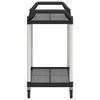 vidaXL 2-Tier Trolley Black 99x50x97 cm Aluminium