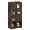 vidaXL Highboard with Doors Smoked Oak 68x37x142 cm Engineered Wood