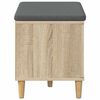 vidaXL Hall Bench with Cushion with Storage Sonoma Oak 60 x 38 x 46 cm