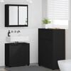 vidaXL Bathroom Furniture Set with Drawer 3 pcs Black Engineered Wood