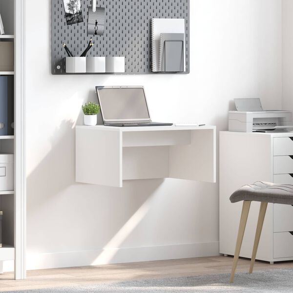 vidaXL Wall-Mounted Desk White 60 x 45 x 30 cm Engineered Wood